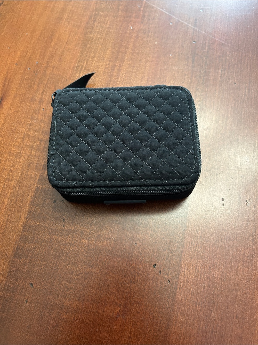 Vera Bradley Black Quilted Travel Pouch